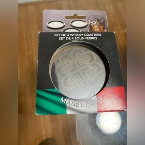 - Brand New Set Of 4 Whiskey Coaster .